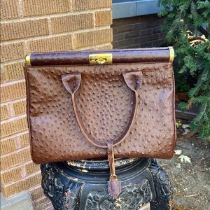 Elegant Brown Leather Handbag
